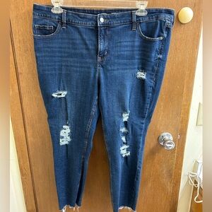 Old Navy Distresses Rockstar Super Skinny High Rise Jeans
